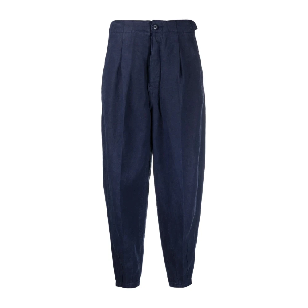 Polo Ralph Lauren Blauwe Linnen Casual Broek Blue Dames