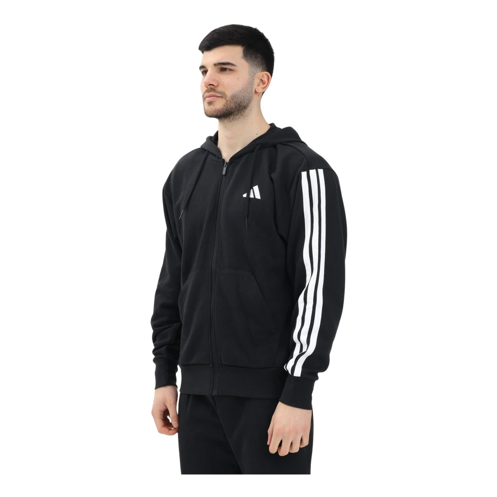 Adidas Zwarte Sweater Essentials 3-Stripes French Terry Black Heren