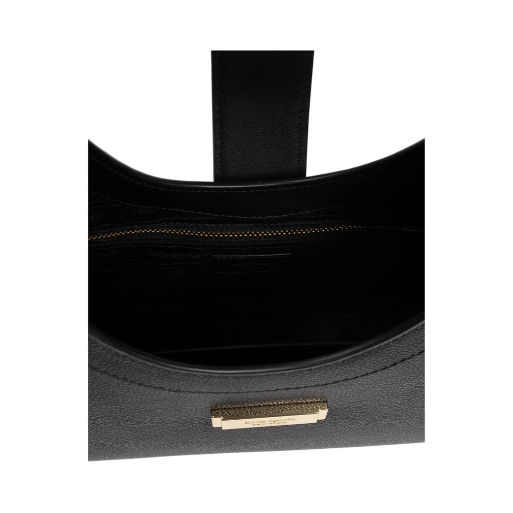 Kate Spade Zwarte Leren Schoudertas met Logo Black Dames