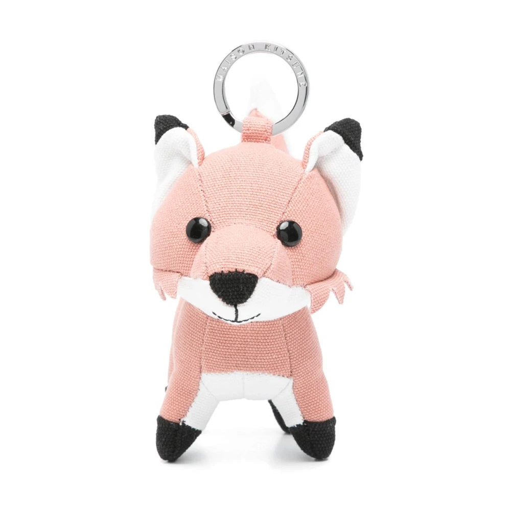 Maison Kitsuné Roze Vos Motief Sleutelhanger Bijlage Pink Dames
