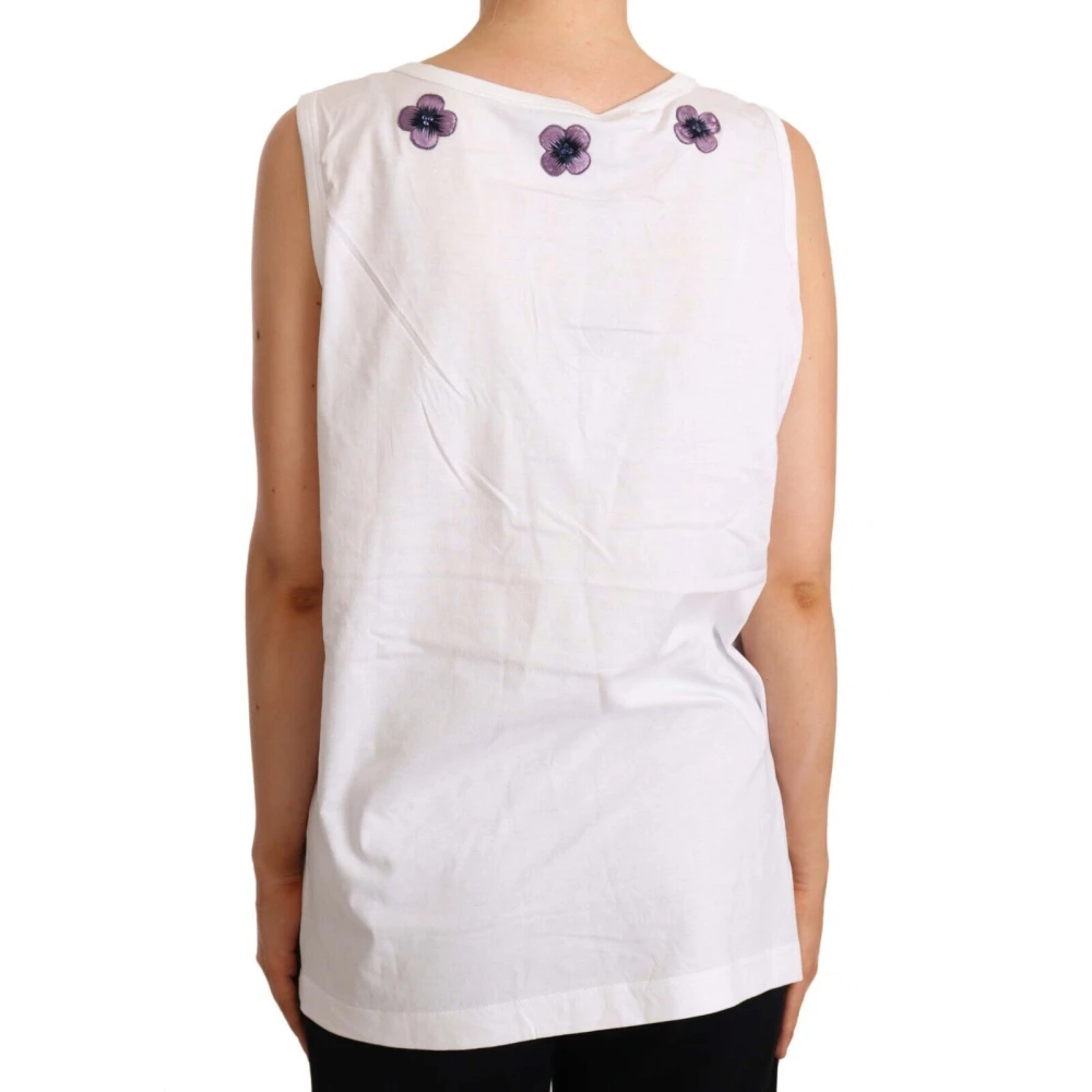 Dolce & Gabbana Witte Bloemen Tanktop White Dames