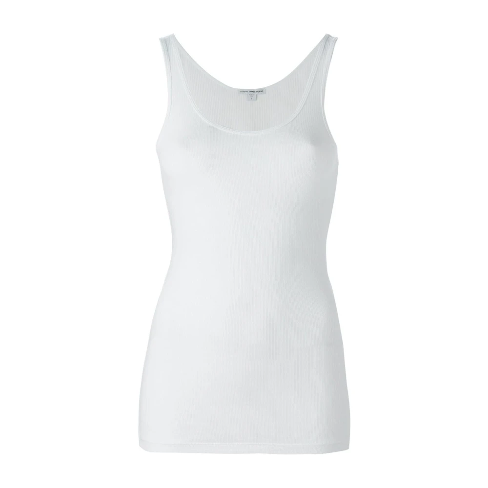 James Perse Klassieke Witte Geribbelde Tanktop van Katoen White Dames