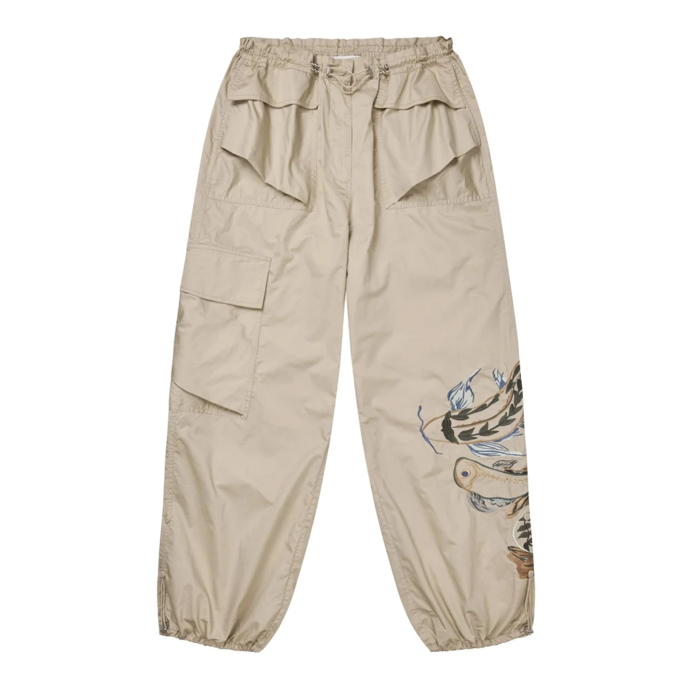 Munthe Vrouw Beige Broeken Dames, L, Trainingsbroeken