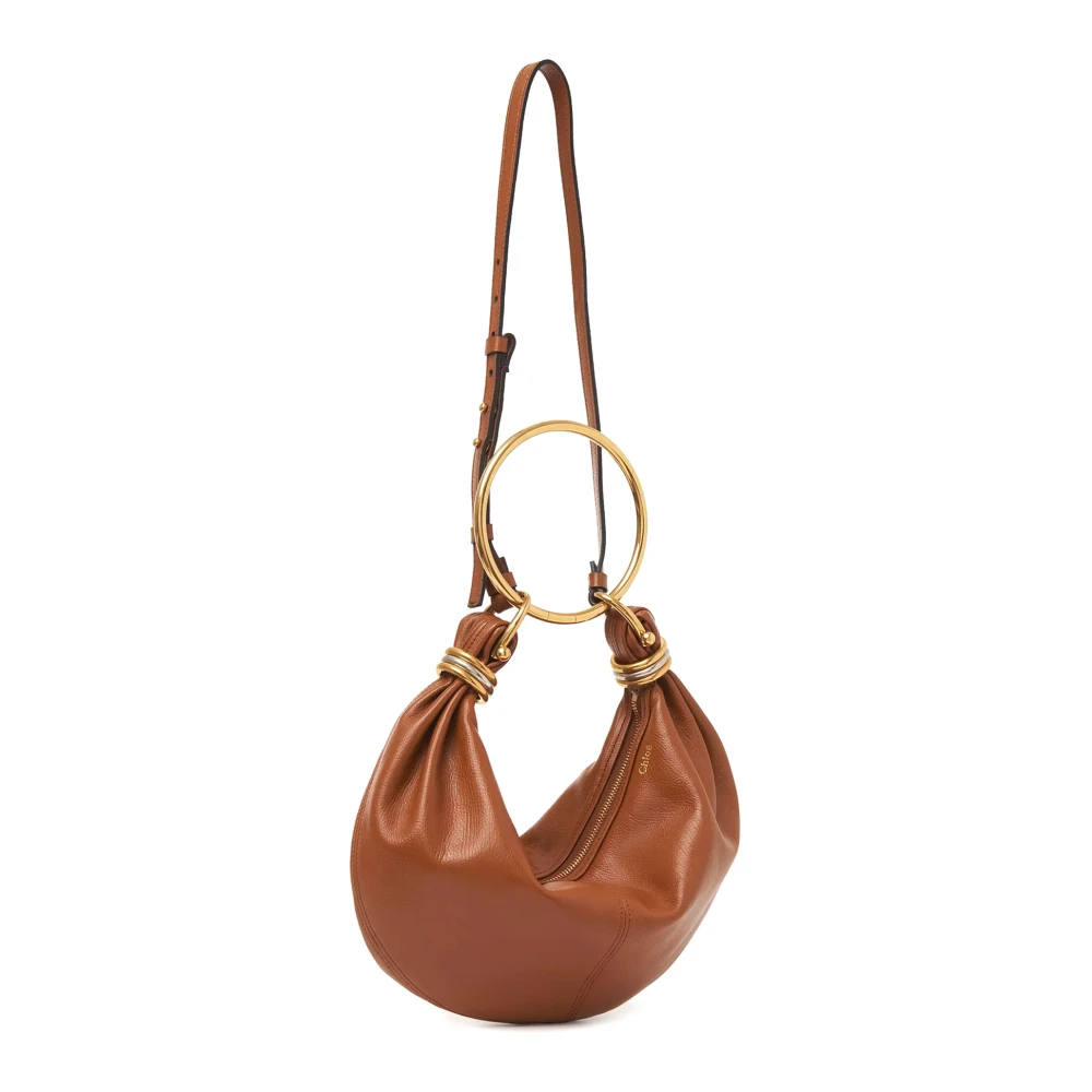 Chloé Leren Hobo Tas met Afneembaar Handvat Brown Dames
