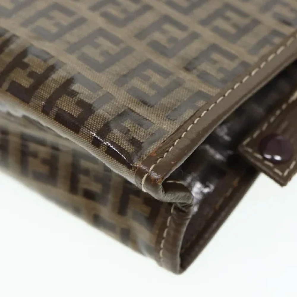 Fendi Vintage Pre-owned Canvas clutches Brown Dames