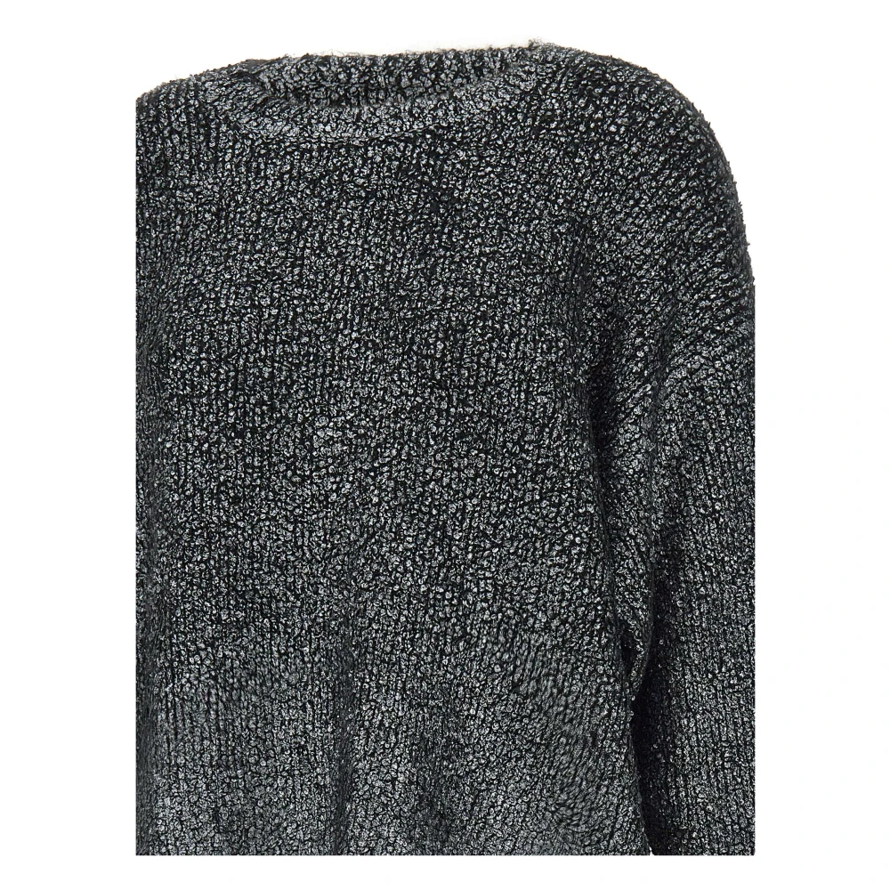 Kaos Zwarte Bouclè Dames Trui Black Dames