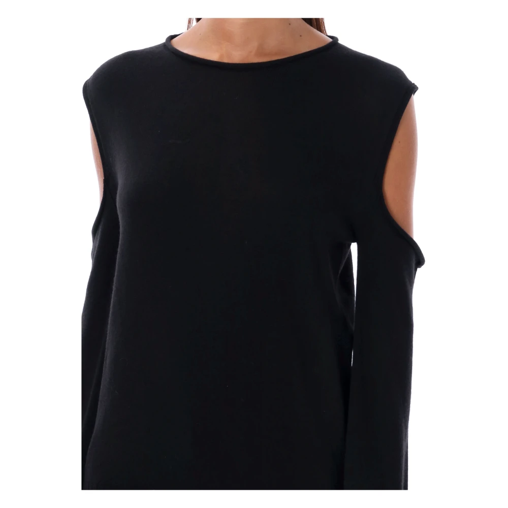 Rick Owens Cape Sleeve Knit Dress Black Dames