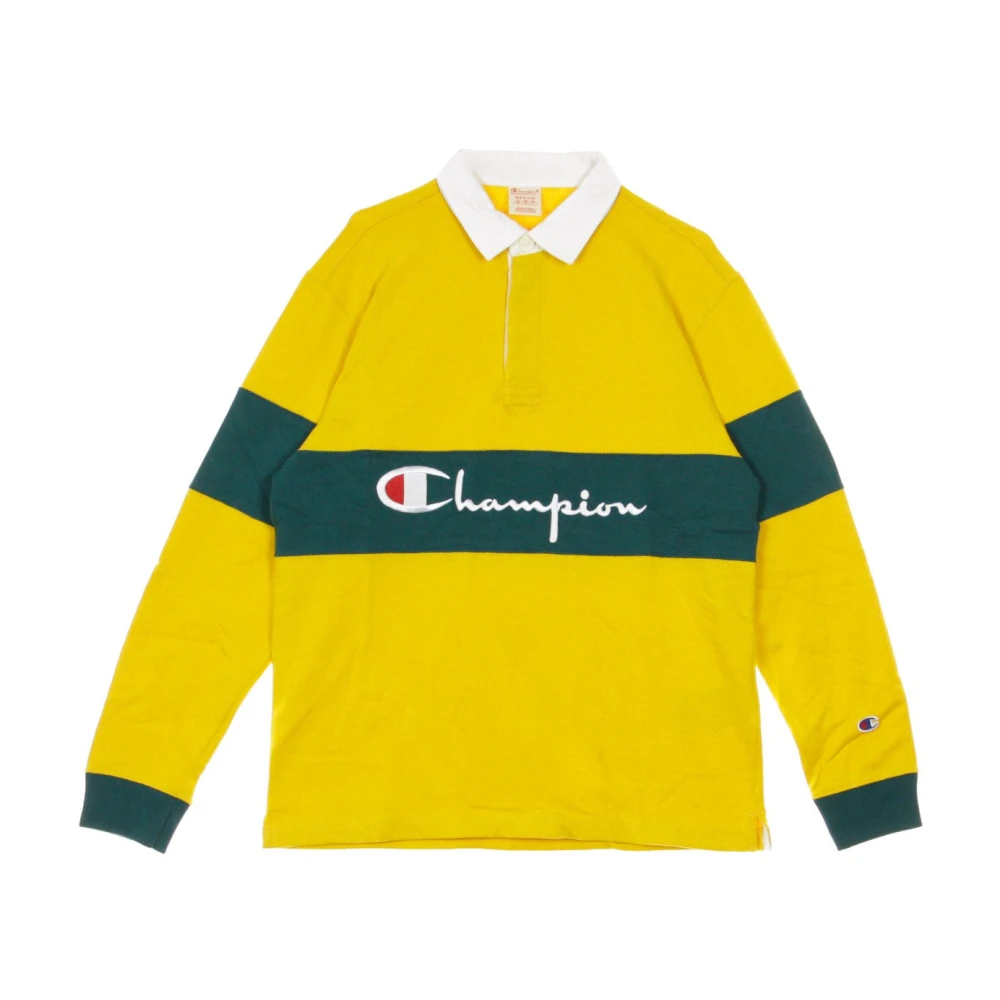 Champion Lange Mouw Polo in Geel Groen Yellow Heren