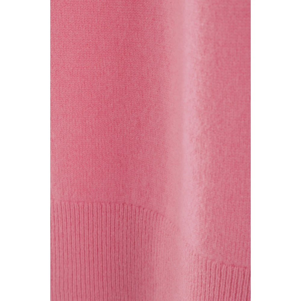 Acne Studios Roze Wollen Gebreide Face Logo Trui Pink Heren