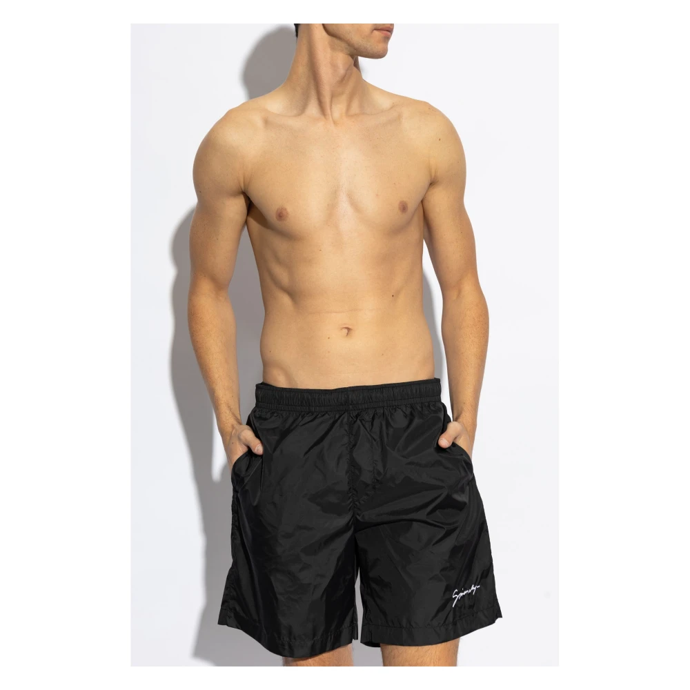 Givenchy Black Sea Zwemshorts met Elastische Tailleband Black Heren