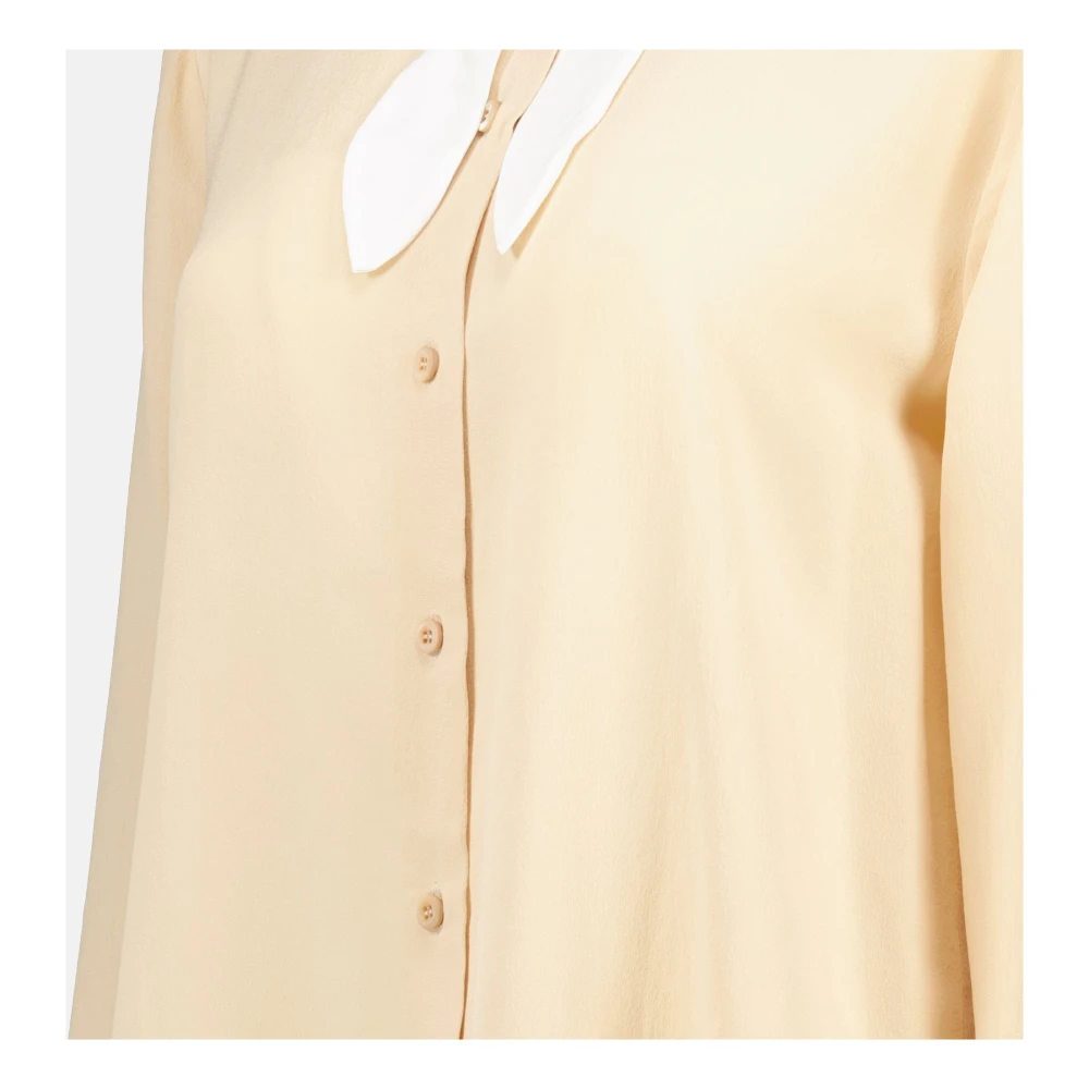 Prada Beige Zijden Shirt Herfst-Winter Collectie Beige Dames