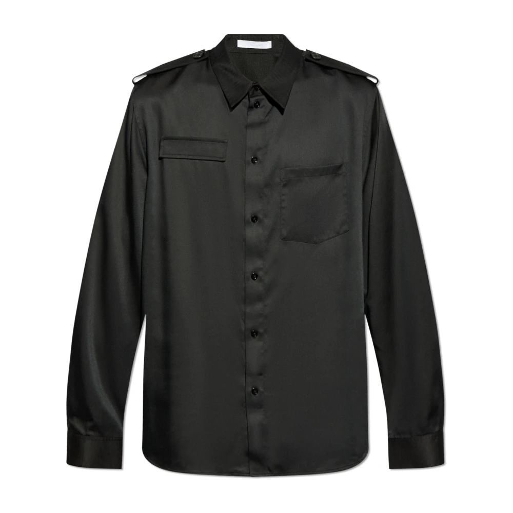 Helmut Lang Overhemd met een zak Black Heren