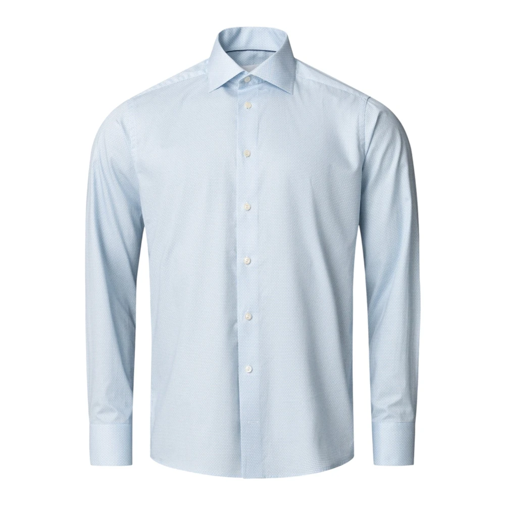 Eton Blue Geometric Print Signature Twill Shirt - Male - Formal Shirts - L - Shirts