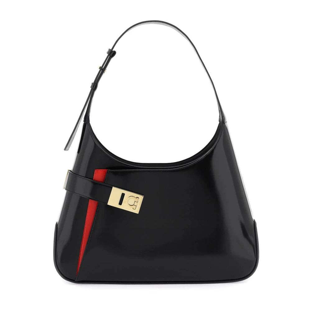 Ferragamo Women's Black Shoulder Bags, One Size, Shoulder Hobo Bag