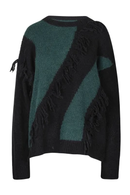 Maglia intarsio a contrasto