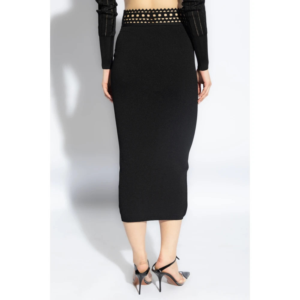 Alaïa Rok met decoratieve afwerking Black Dames