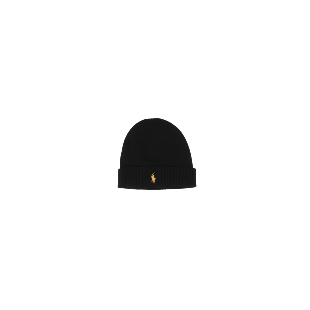 Polo Ralph Lauren Unisex Black Logo Wool Hat