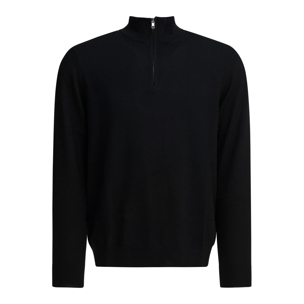 Nn07 Men's Black Sergio Zip Polo