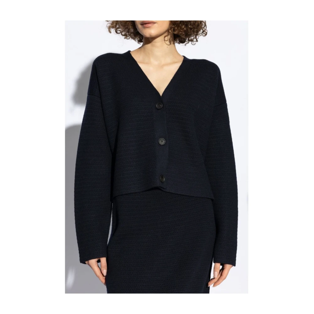 Fabiana Filippi Navy Blauwe Jas Blue Dames