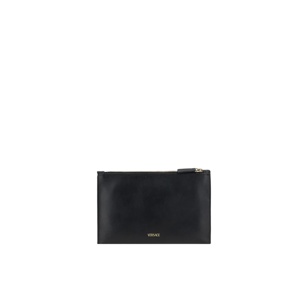 Versace Medusa Head Leren Pouch Tas Black Dames