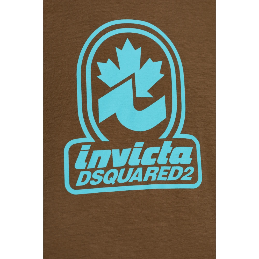 Dsquared2 T-shirt capsule 'Invicta' Brown Heren