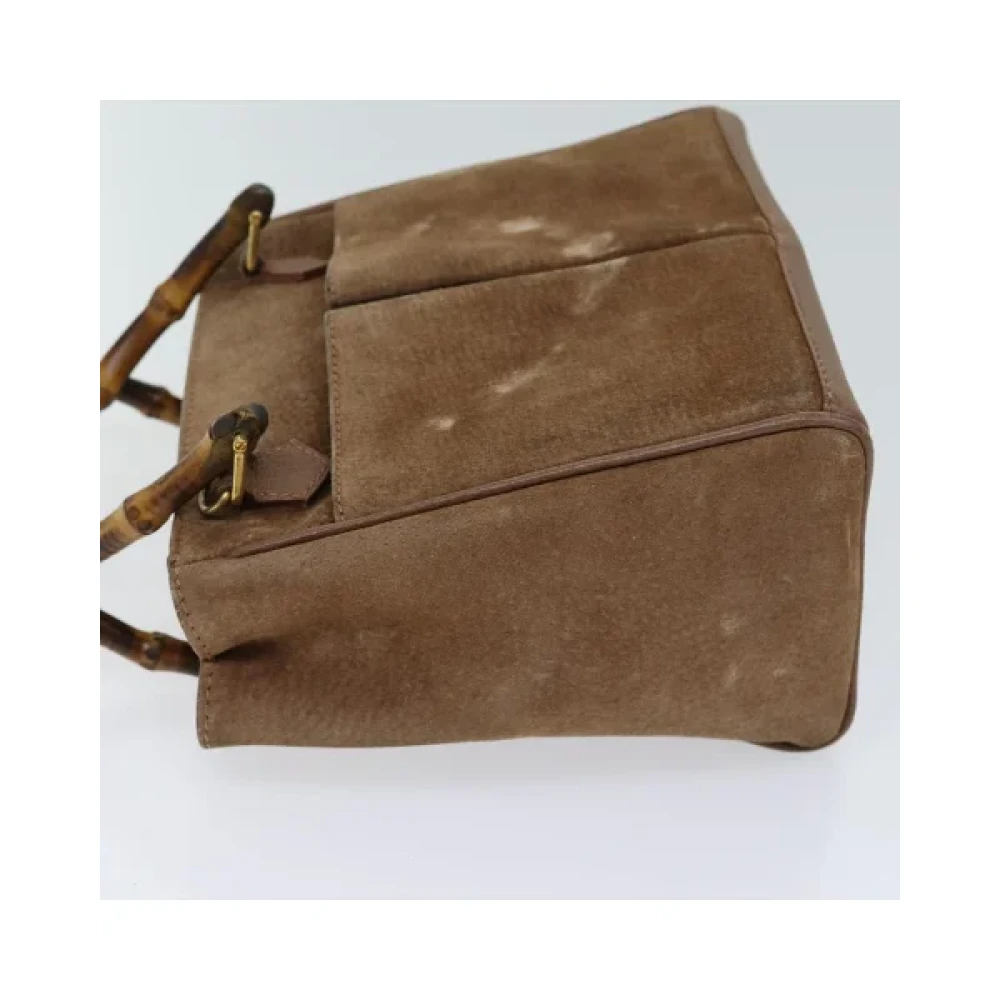 Gucci Vintage Pre-owned Suede handbags Beige Dames