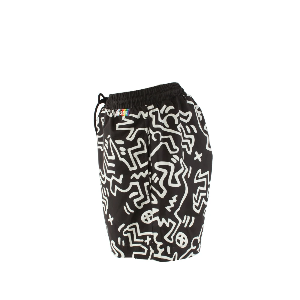Hugo Boss Keith Haring Zwemshorts Zwart Heren Black Heren