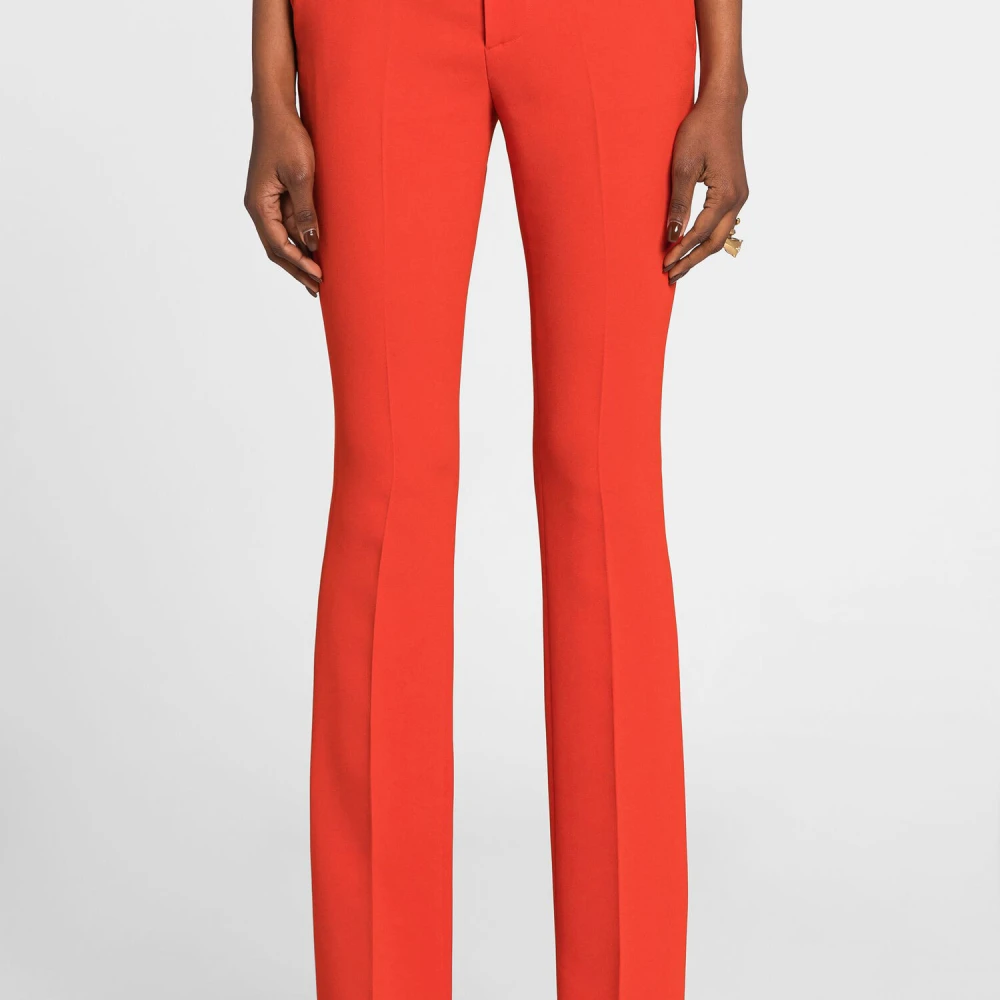 Roberto Cavalli Tiger Tooth Flared Trousers Orange Dames