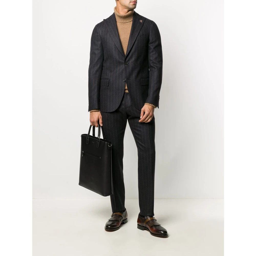 Lardini Blauwe Wol Kasjmier Blazer Blue Heren