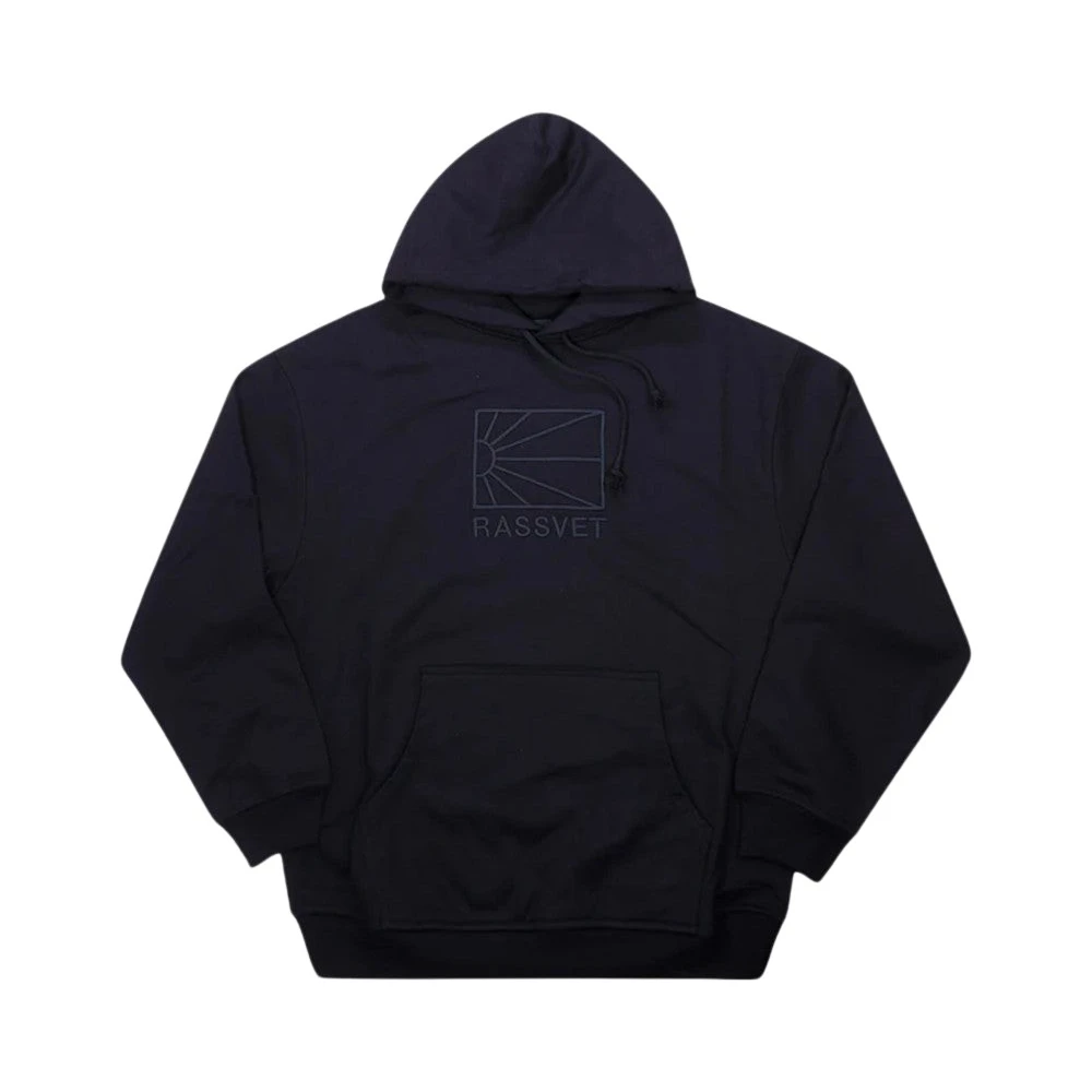 Rassvet Geborduurde Logo Hoodie Gebreid Black Heren