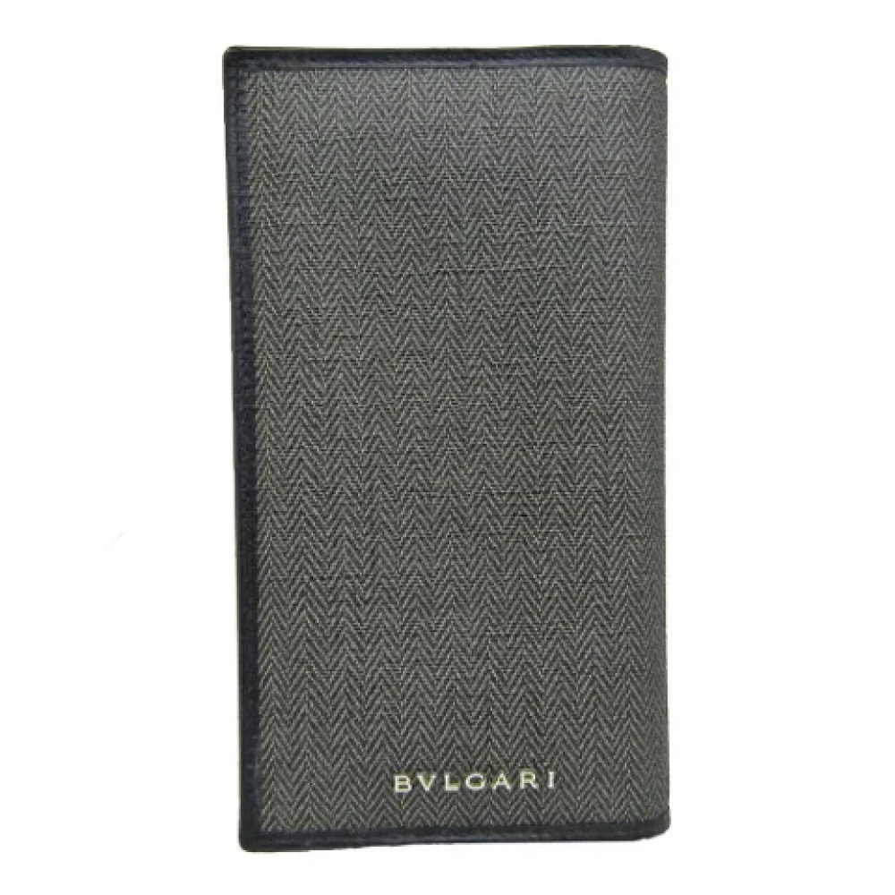 Bvlgari Vintage Pre-owned Leather wallets Black Dames