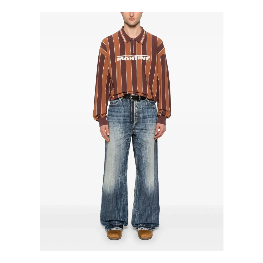 Martine Rose Bruine Logo Polo Shirt Brown Heren