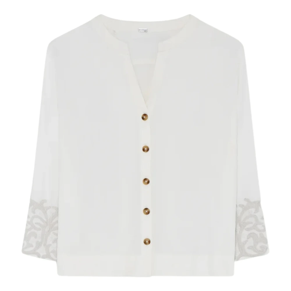 Gustav Off White Naja Blouse White Dames