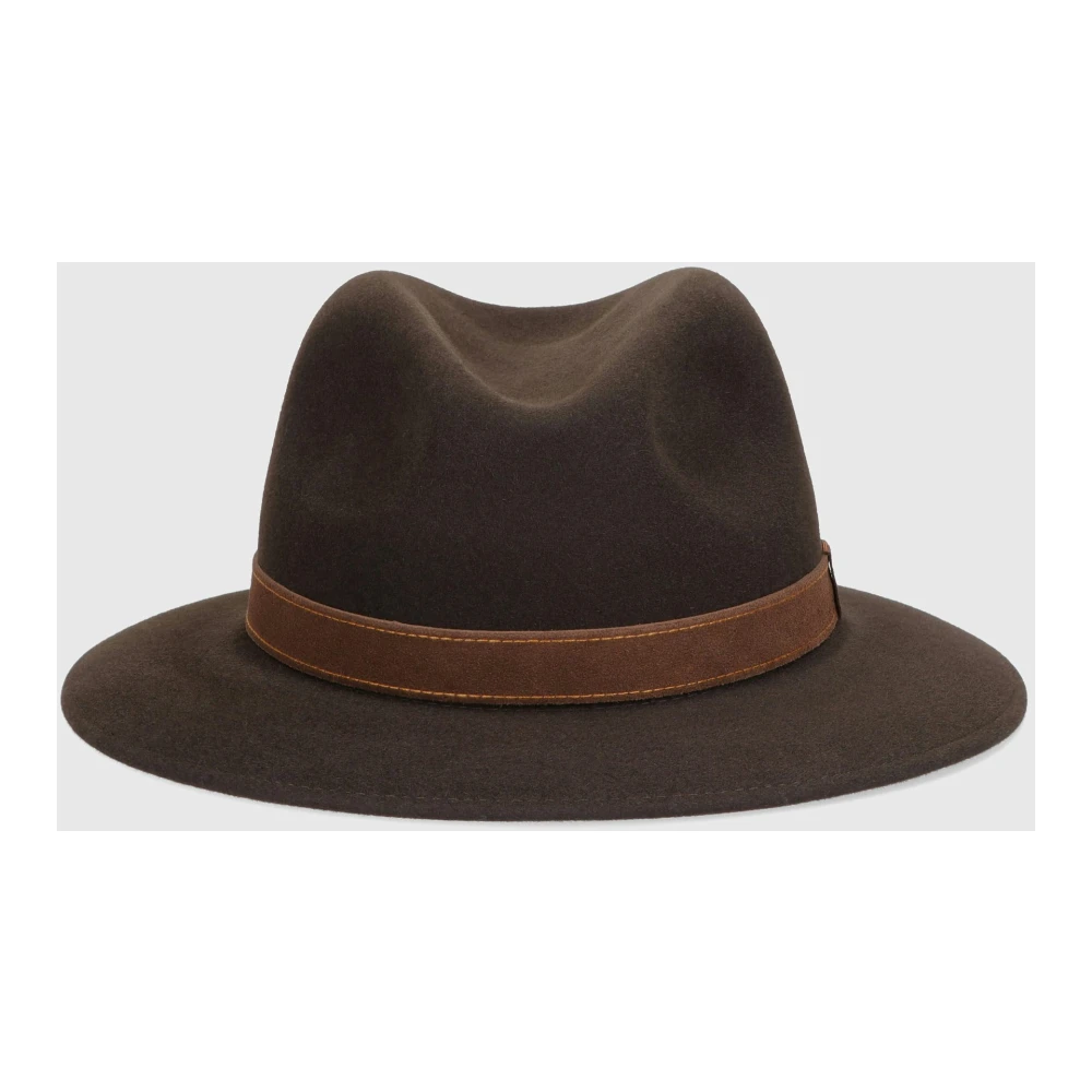 Borsalino Geborstelde vilthoed voor winterseizoen Brown Heren