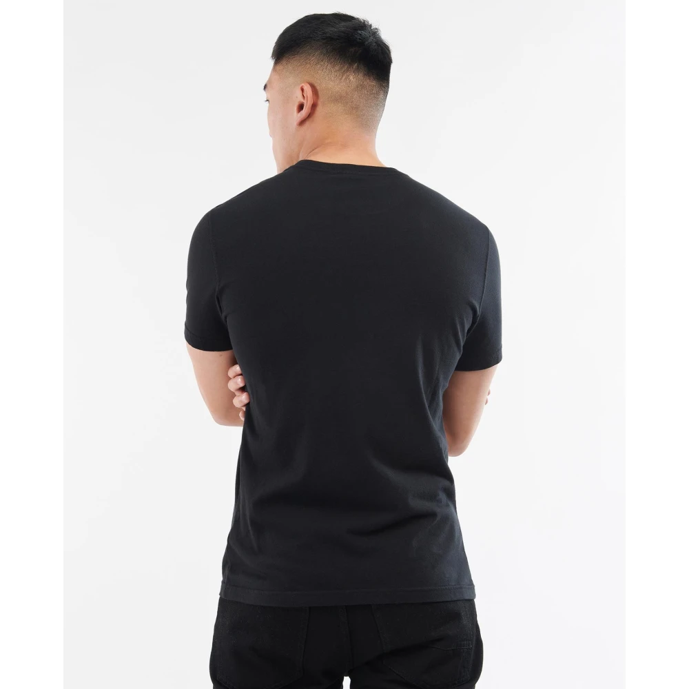 Barbour Grasstrack T-shirt met merklogo Black Heren