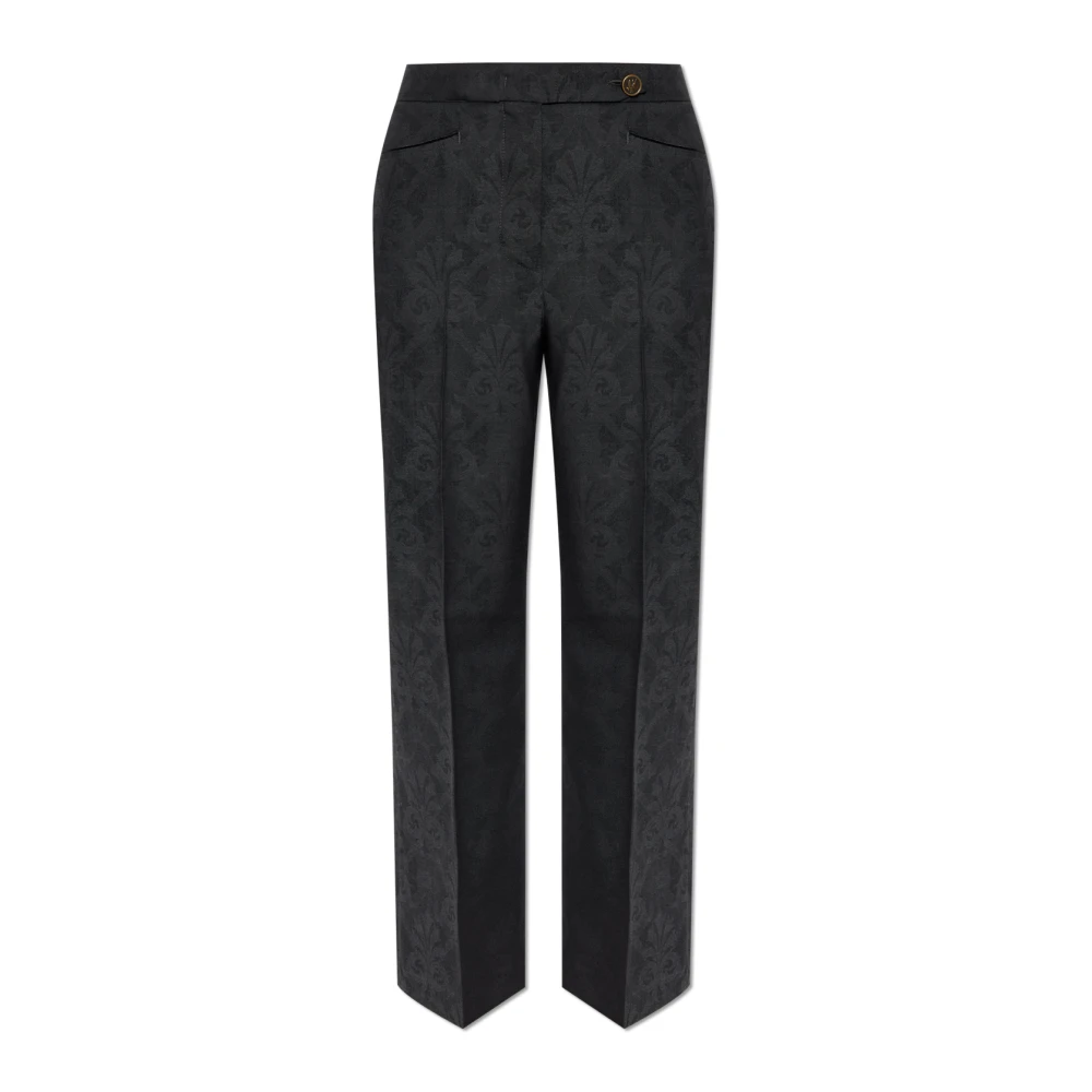 ETRO Geplooide broek met decoratief patroon Gray Dames