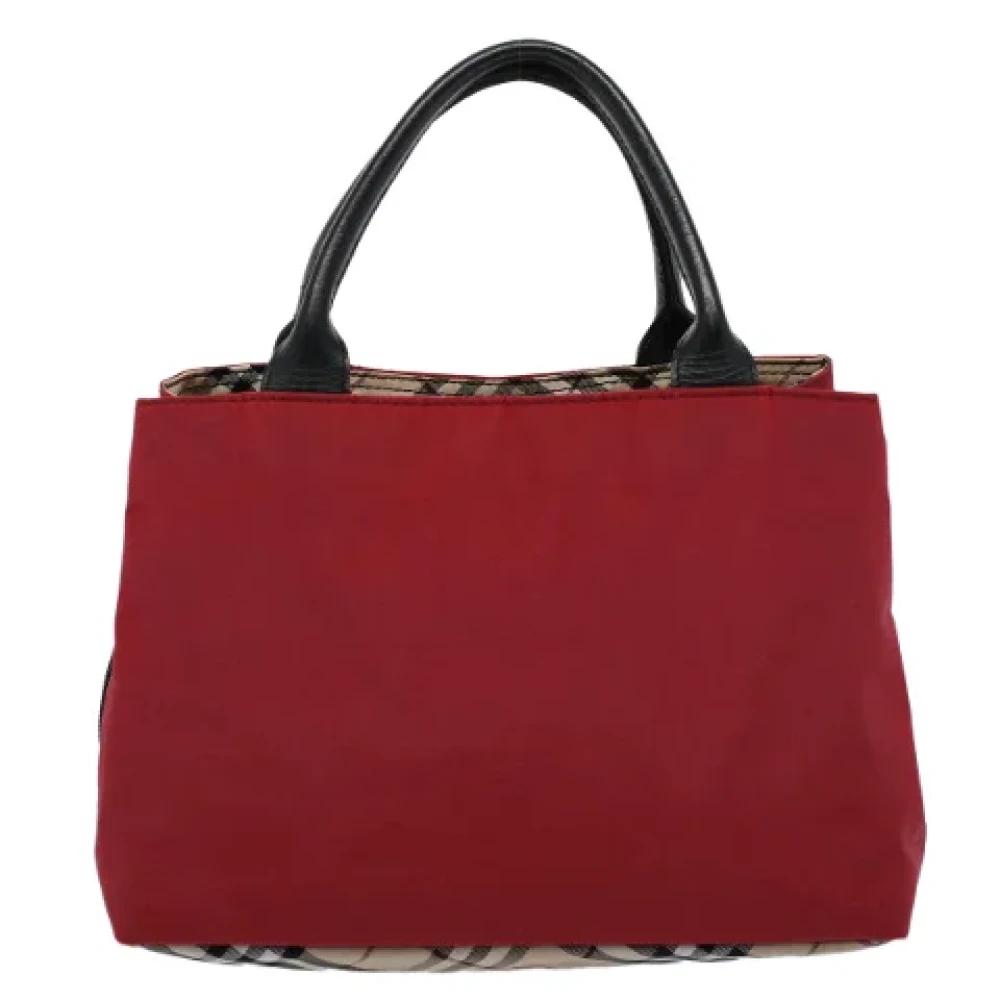 Burberry Vintage Pre-owned Fabric totes Red Dames