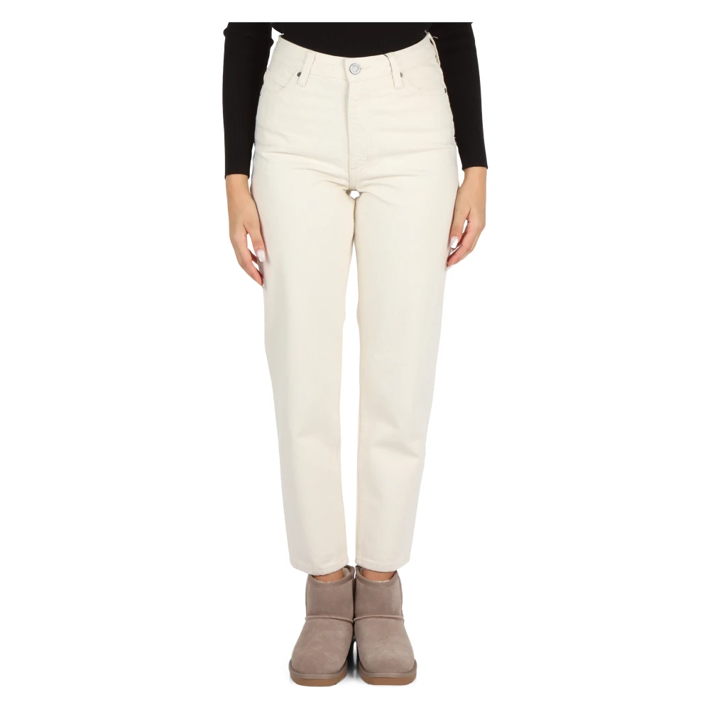 Calvin Klein High Rise Tapered Jeans Beige Dames