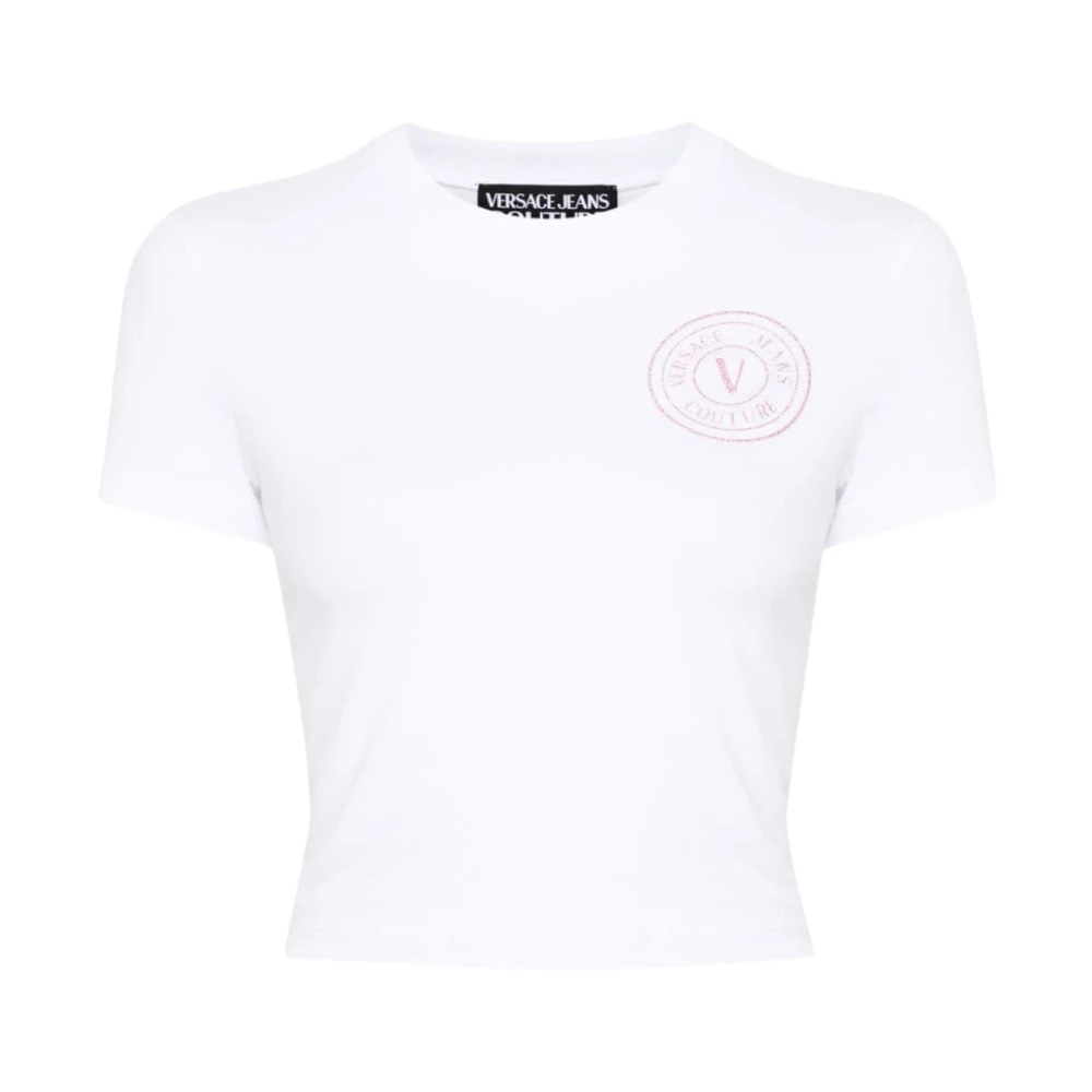 Versace Jeans Couture Witte T-shirts & Polo's voor Vrouwen White Dames