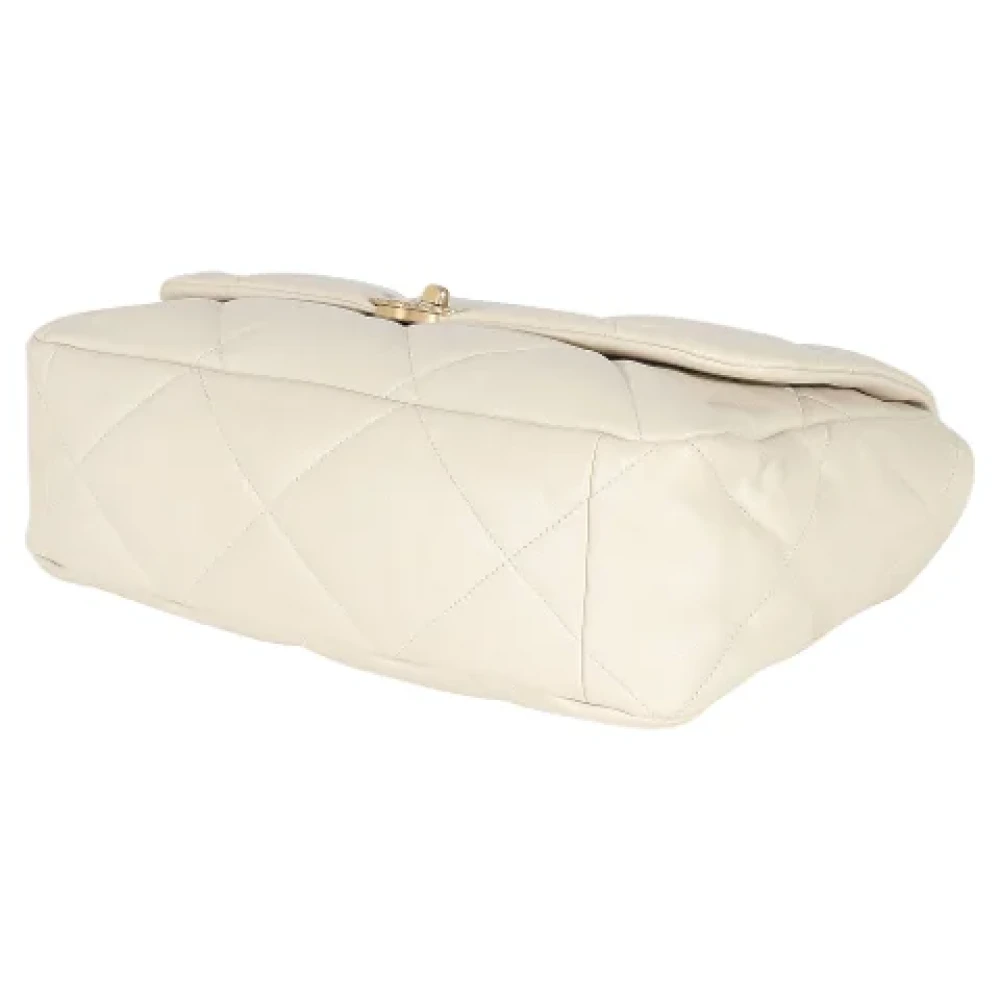 Chanel Vintage Pre-owned Leather crossbody-bags Beige Dames