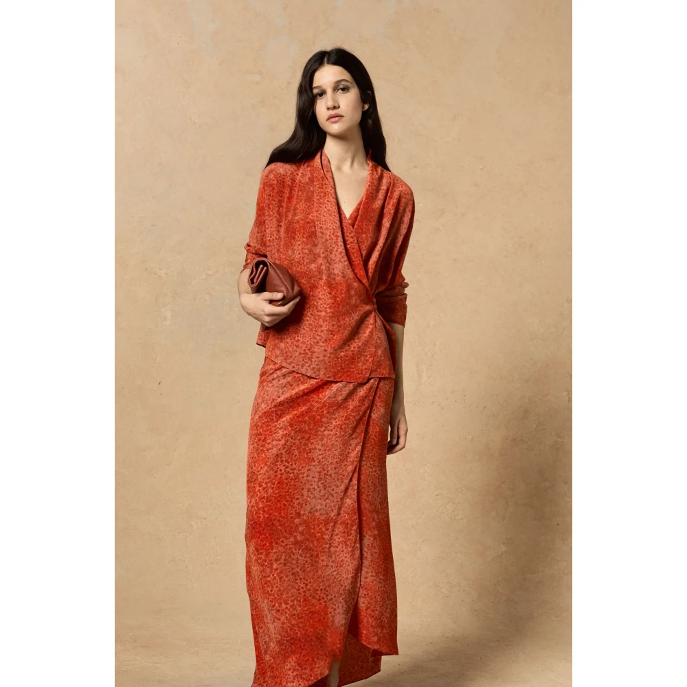 Cortana Zijden Omslagrok Granada Print Multicolor Dames