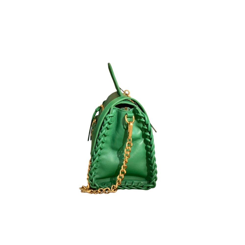 La Carrie Stijlvolle Leren Tas Green Dames