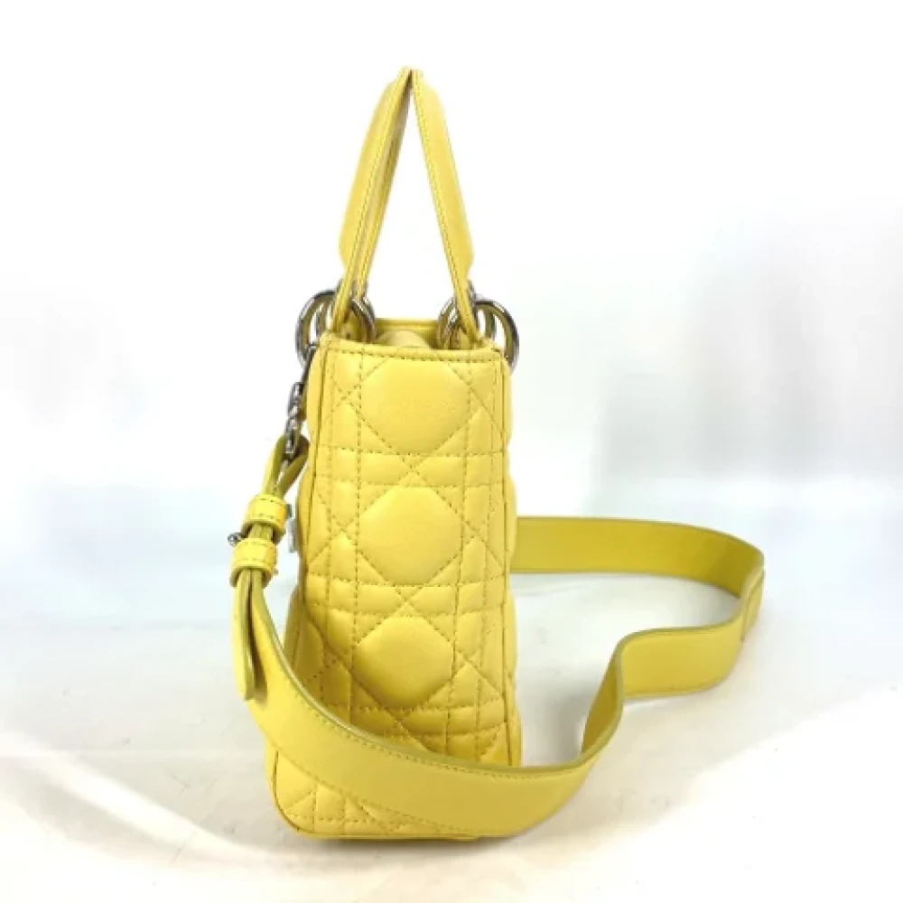 Dior Vintage Pre-owned Leather dior-bags Yellow Dames