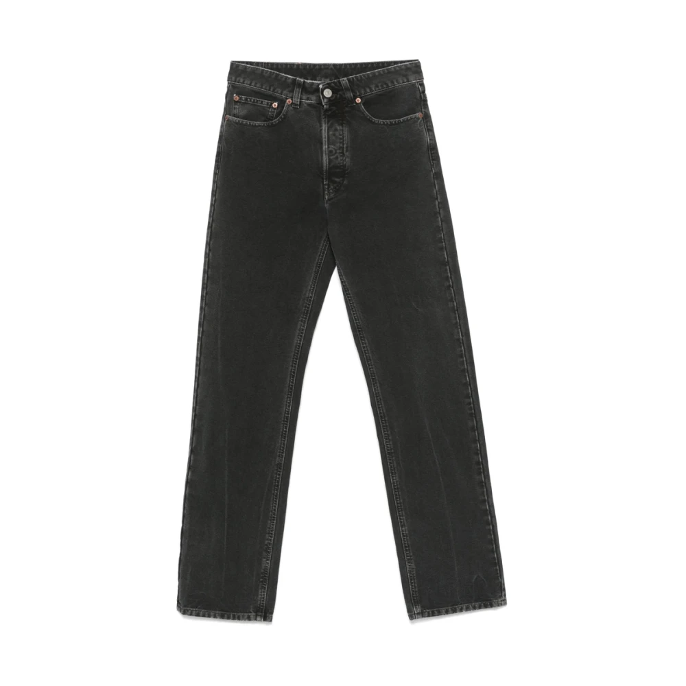 MM6 Maison Margiela Zwarte Klassieke Knoopsluiting Jeans Black Dames