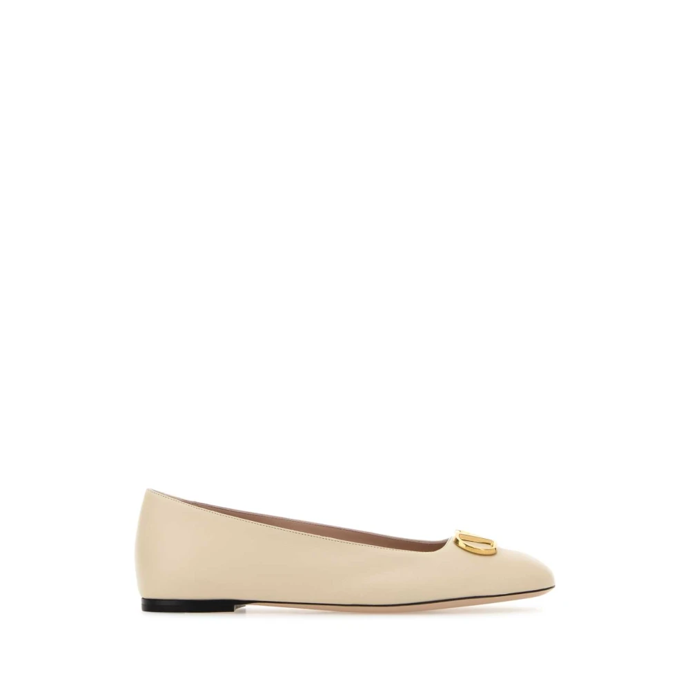 Valentino Garavani Women's Beige Ballerina Shoes, 7 Uk, Vlogo Signature Ballerina