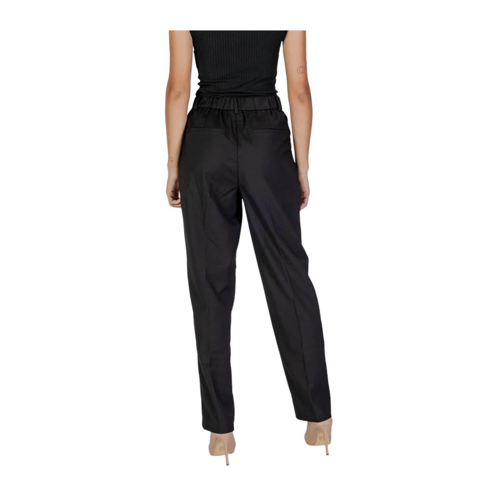 Vila Elastaanmix Dames Herfstbroek Black Dames