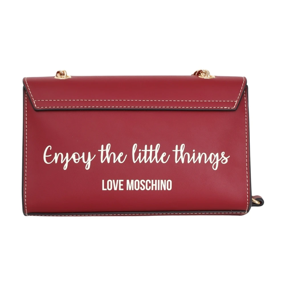 Love Moschino Elegante Schoudertas in Wijnkleur Red Dames