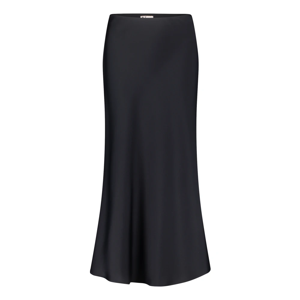 Vera Mont Satin Midi Rok Black Dames