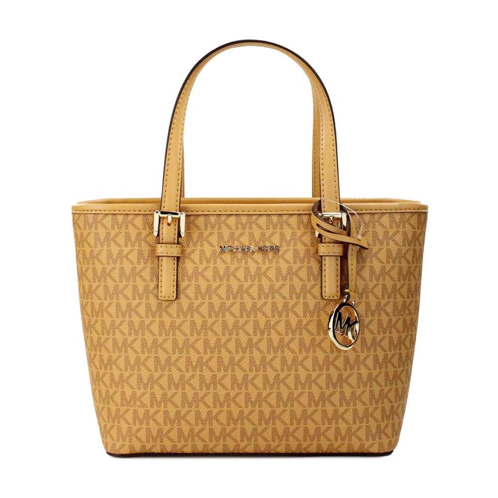 Michael Kors Top Zip Tote Bag met Meerdere Zakken Brown Dames