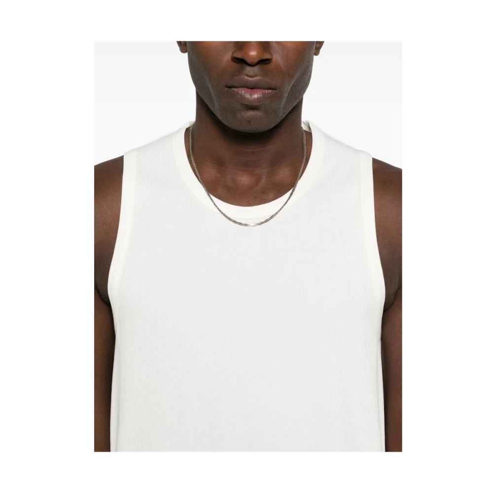 Represent Logo Plaque Mouwloze T-shirt met Ronde Hals White Heren